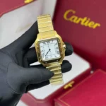 Car.tier Watch | Santos de Car.tier Yellow Gold White Dial - Image 4