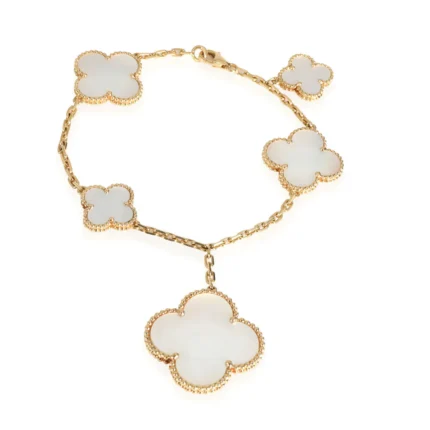 MAGIC CLOVER MOP GOLD BRACELET 5 MOTIFS - 19