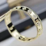 CLOVER BRACELET 8MM DIAMONDS - Gold, 16