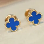 CLOVER MINI 9.5MM TURQUOISE EARRINGS - Rose Gold