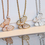BUTTERFLY DIAMOND NECKLACE - Pink Gold