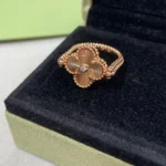 CLOVER RIVERSIBLE ROSE GOLD RING - 6, Rose Gold