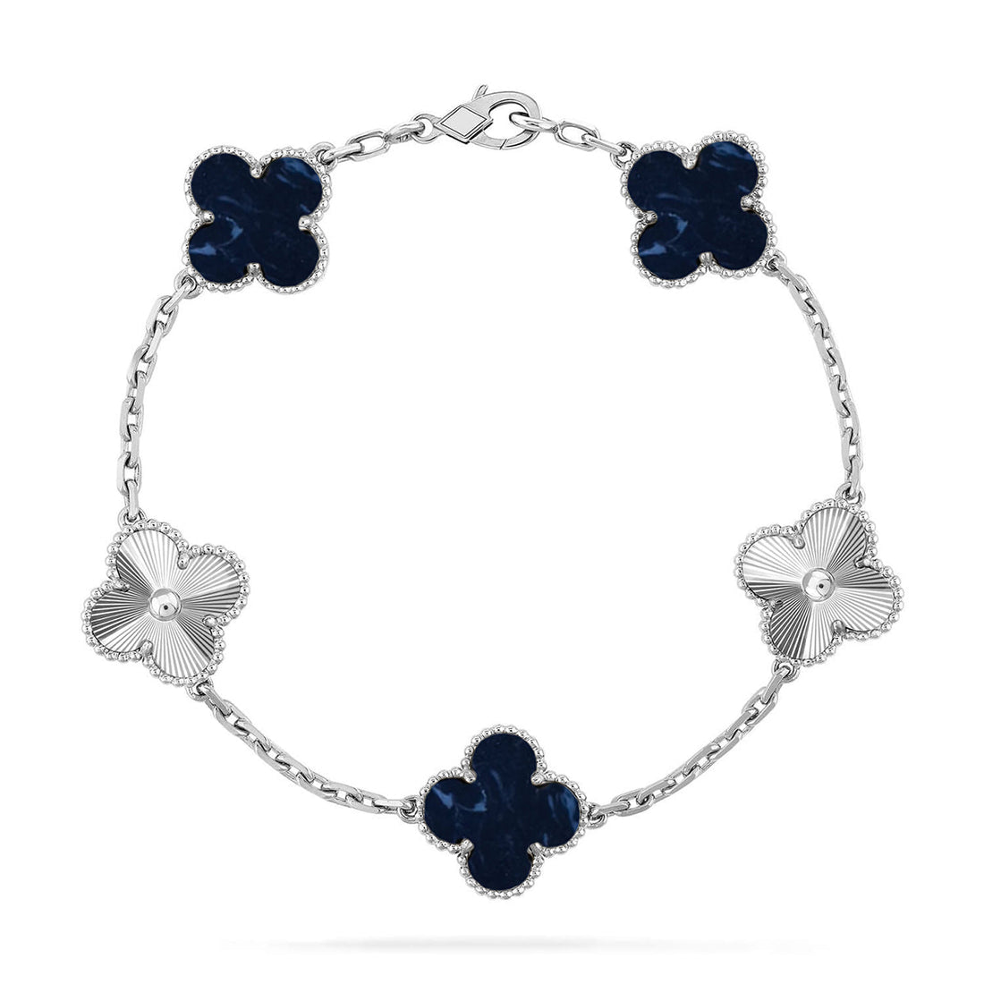 194802020e3379e36b128e991f4f1bed CLOVER 5 MOTIF PIETERSITE BRACELET COLLECTION - Silver, Laser - Image 1