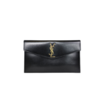 S.aint L.aurent | Uptown pouch in black calfskin leather