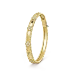 CLOVER BRACELET 4MM DIAMONDS - Gold, 16