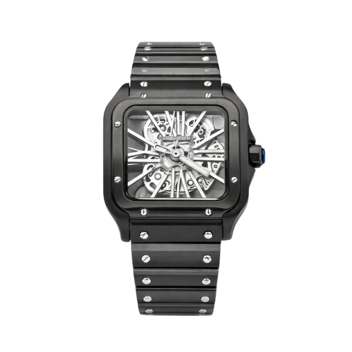 2_7f3060e3-790a-4be8-93ba-ceb76ee36a7d Car.tier Watch | Santos de Car.tier Skeleton Large Black Steel - Image 1