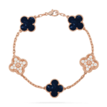 CLOVER 5 MOTIF PIETERSITE BRACELET COLLECTION - Rose, Diamond