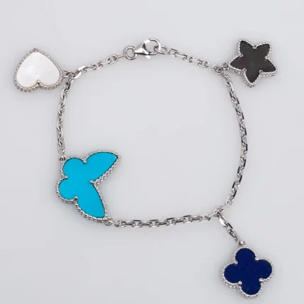 LUCKY SPRING SILVER BRACELET 4 MOTIF - 19