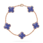 CLOVER 5 MOTIF BLUE VEINS BRACELET COLLECTION - Rose, 19