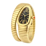 Bvl.gari Watch | Serpenti Tubogas Gold Steel and Black Dial - Image 2