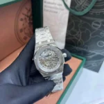 Aud.emars Piguet Watch | Aud.emars Piguet Royal Oak Jumbo Extra-Thin Openworked Silver - Image 2