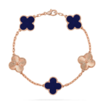CLOVER 5 MOTIF LAPIS LAZULI BRACELET COLLECTION - Rose, Laser