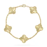 CLOVER 5 MOTIF LASER BRACELET COLLECTION - Gold, 19