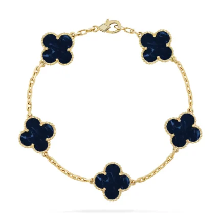 CLOVER 5 MOTIF PIETERSITE BRACELET COLLECTION - Gold, 19