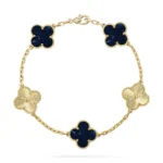 CLOVER 5 MOTIF PIETERSITE BRACELET COLLECTION - Gold-Laser, 19