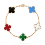 CLOVER 5 MOTIFS MULTICOLOR BRACELET