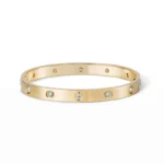 LOVE BRACELET 6.1MM 10 DIAMONDS - Gold, 16