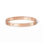 LOVE BRACELET 3.65MM 6 DIAMONDS - 16, Rose Gold