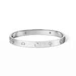 LOVE BRACELET 3.65MM 6 DIAMONDS - 16, Silver