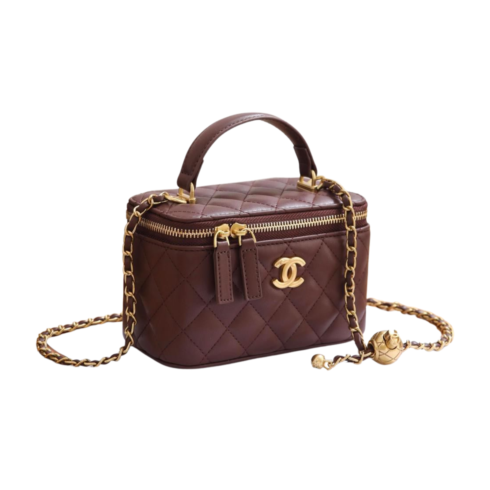Chanel-Bag-Small-Vanity-Case-Chain-Burgundy Chan.el Bag | Small Vanity Case Chain Burgundy - Image 1