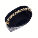 Chan.el Bag | 24B Mini Top Handle Bag with Chain in Black - Image 2