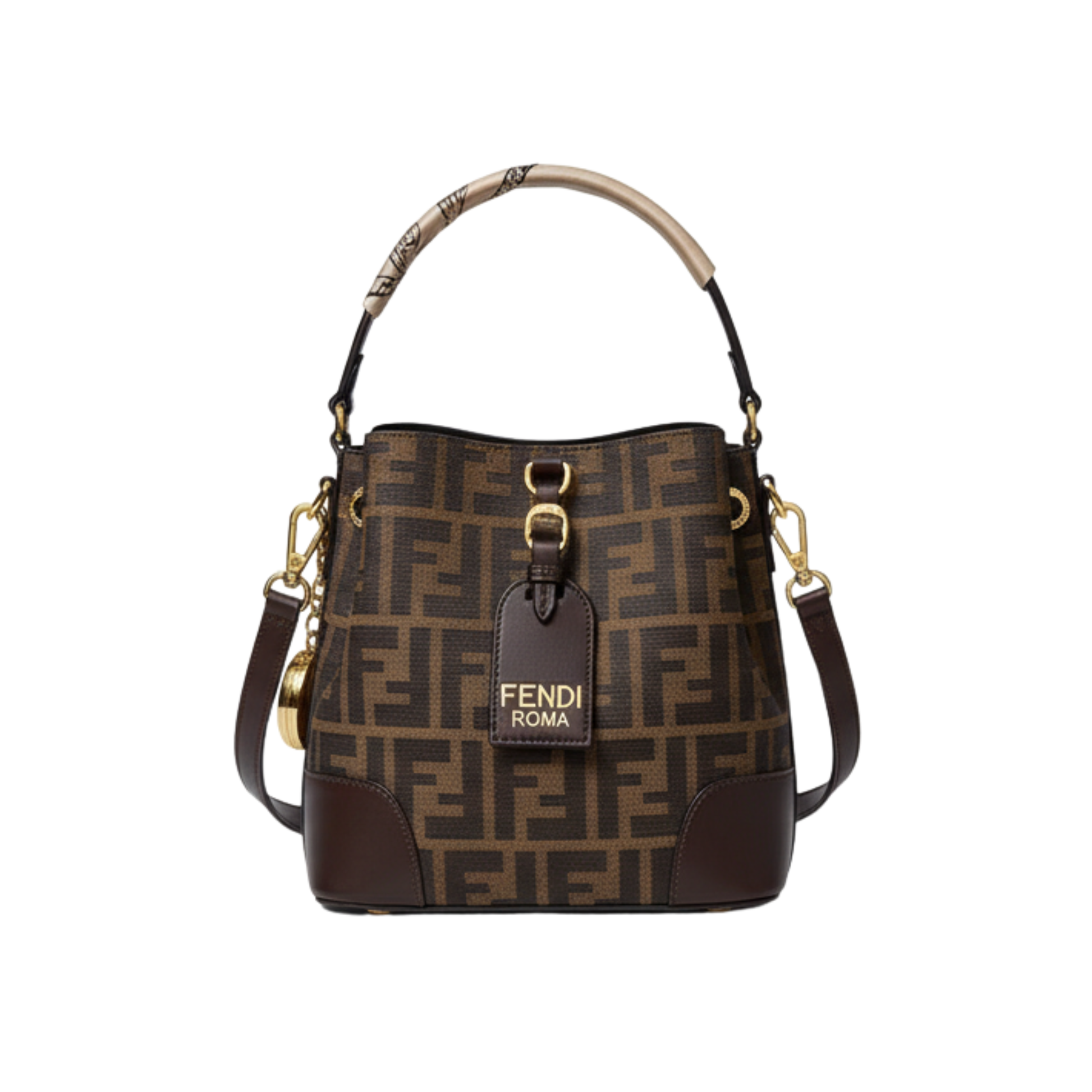 Fendi-Bag-Boston-365-Medium-Brown-Black-1 Fe.ndi Bag | Boston 365 Medium Brown Black - Image 1