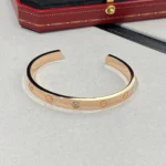LOVE BRACELET 6.1MM 1 DIAMOND OPEN CUFF - 17, Rose Gold