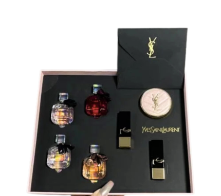 YSL Mon Paris Set Pink Box + YSL paper pink bag