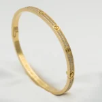 LOVE BRACELET 3.65MM DIAMOND-PAVED - Gold, 16