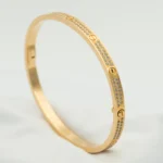 LOVE BRACELET 3.65MM DIAMOND-PAVED - Rose Gold, 16