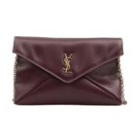Sa.int Lau.rent | Cassandre Flap Chain Shoulder Bag In Dark Ruby Calfskin Leather