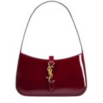 Saint Laurent | Le 5 À 7 Mini Patent-leather Shoulder Bag In A Dark Red Or Burgundy Color