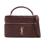 Saint Laurent | Gaby Vanity Bag In A Rich, Burgundy Color.