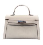 Her.mès | Mini Kelly Ii Bag Crafted From Epsom Leather With Canvas Sides