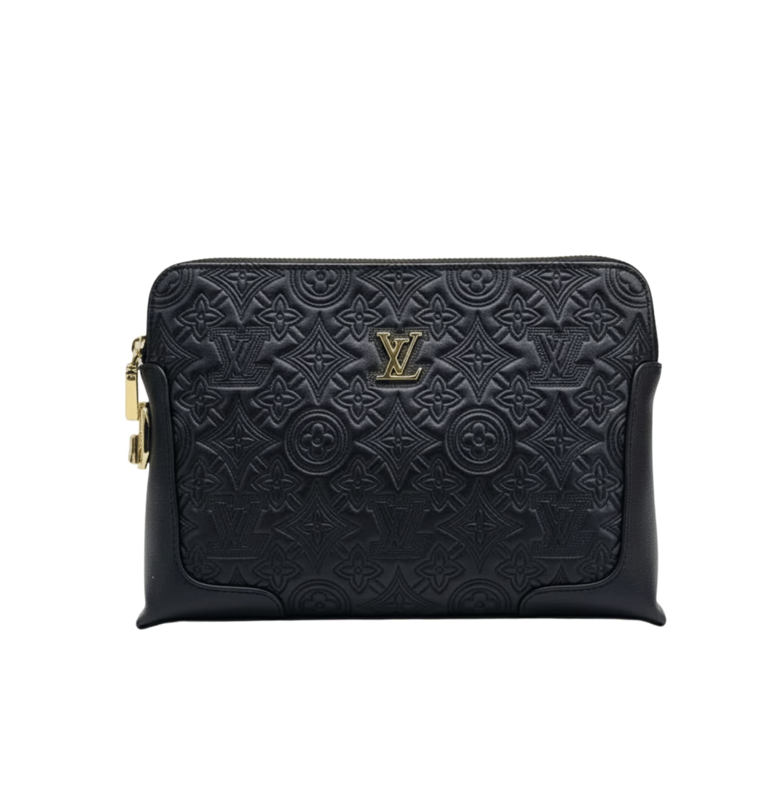 WhatsApp_Image_2025-11-24_at_4.15.56_PM_1 L.ouis V.uitton | Black Leather Pouch Or Clutch Bag - Image 1