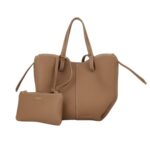 Pol.ène | Cyme Mini Bag In Textured Camel Leather