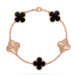 CLOVER 5 MOTIF ONYXS BRACELET COLLECTION - Rose, Laser