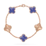 CLOVER 5 MOTIF BLUE VEINS BRACELET COLLECTION - Rose-Laser, 19