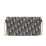 Di.or | 30 Montaigne East-west Chain Bag In Blue Dior Oblique Jacquard Canvas. - Image 3