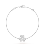 FRIVOLE SILVER FLOWER DIAMOND BRACELET - 19