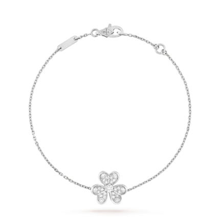 FRIVOLE SILVER FLOWER DIAMOND BRACELET - 19