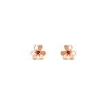FRIVOLE FLOWER PINK EARRINGS - Gold
