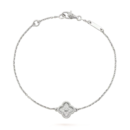 CLOVER SINGLE FLOWER BRACELET SILVER