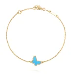 BUTTERFLY TURQUOISE BUTTERFLY BRACELET - Gold