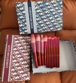 Dior Dark Rose Pink Luxury Makeup Brush Set - Image 2