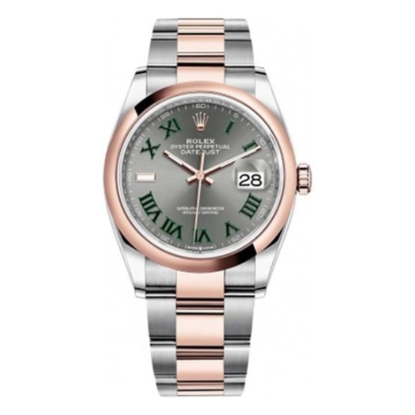 Rolex Datejust Smooth Wimbledon Dial Luxury Designer Watch