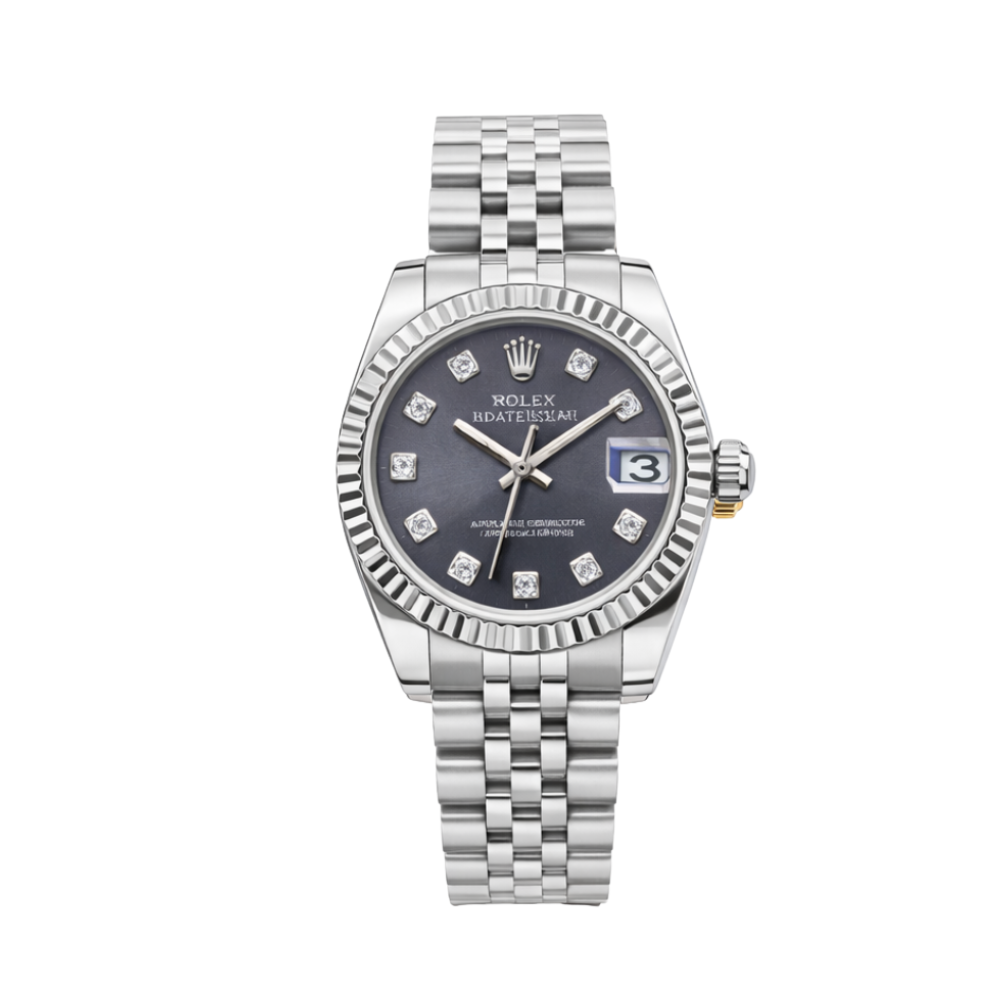 Rolex Datejust Oystersteel Purple Dial Luxury Designer Watch