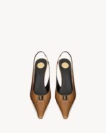 BABYLONE BRETEUIL smooth leather open-toe high heels - Image 2