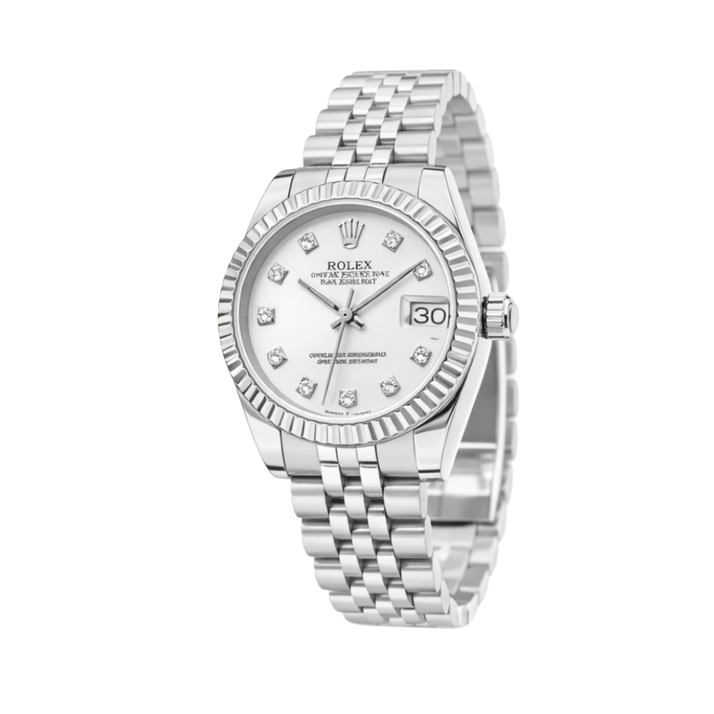 Rolex Datejust Silver Dial Luxury Designer Watch - Image 3