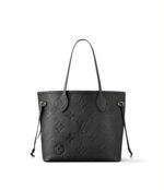 LV Black Monogram Empreinte Leather Neverfull MM NM Bag - Image 2